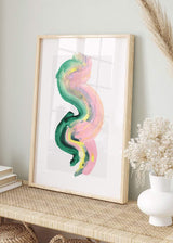 decoración con cuadros, ideas - lámina decorativa abstracta y colorida efecto brocha