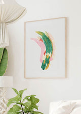 decoración con cuadros, ideas - lámina decorativa abstracta y colorida con efecto brocha