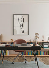 Decoración con cuadros, ideas - lámina decorativa abstracta de cuerpo femenino / mujer. Ilustración de mujer