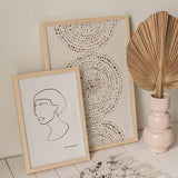 decoración con cuadros, mural - lámina decorativa de ilustración de mujer y frase "Today do something for you" - kudeko