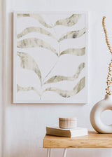 decoración con cuadros, ideas - lámina decorativa de ilustración floral en estilo nórdico, colores dorados - kudeko