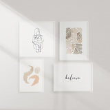 Decoración con cuadros, mural - Cuadro moderno en tonos cálidos y pinceladas