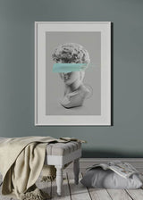 Decoración con cuadros, ideas - cuadro de escultura y efectos modernos. Lámina decorativa.