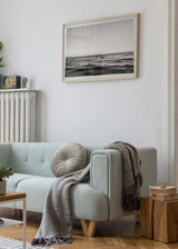 Decoración con cuadros, ideas - cuadro de foto de mar y olas en blanco y negro