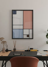 Decoración con cuadros, ideas -  cuadro geométrico y moderno de estilo colorido