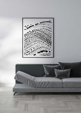 Decoración con cuadros, ideas - cuadro abstracto y en blanco y negro