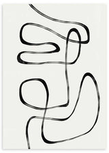 lámina decorativa abstracta en blanco y negro con pinceladas en negro - kudeko