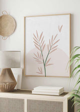 decoración con cuadros, ideas - lámina decorativa de ilustración de flor nórdico y minimalista
