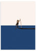 lámina decorativa colorida de collage vintage en tono azul - kudeko