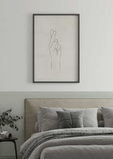 Decoración con cuadros, ideas - cuadro de mano cruzando los dedos. Suerte. Cuadro nórdico.. Lámina decorativa.