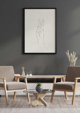 Decoración con cuadros, ideas - cuadro con mano haciendo el símbolo de la paz. Cuadro nórdico.. Lámina decorativa.