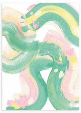 lámina decorativa abstracta y colorida con efecto brocha