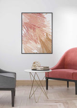 Decoración con cuadros, ideas - cuadro abstracto moderno con pinceladas en colores cálidos. Lámina decorativa abstracta y moderna.