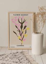 decoración con cuadros, ideas - lámina decorativa de ilustración colorida y floral - kudeko