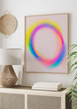 decoración con cuadros, ideas - lámina decorativa muy colorida de ilustración en estilo abstracto - kudeko