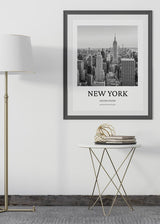 Decoración con cuadros, ideas - cuadro ciudad de Nueva York. Lámina decorativa de Nueva York en blanco y negro.
