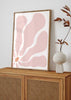 Decoración con cuadros, ideas -  lámina decorativa con ilustración de flor en colores rosa y beige pastel.