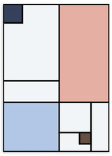 Lámina decorativa para cuadro geométrico y moderno de estilo colorido
