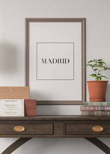 Decoración con cuadros, ideas - cuadro ciudad madrid. Lámina decorativa.