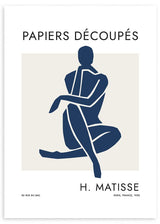 lámina decorativa para cuadro moderno y minimalista de figura de matisse