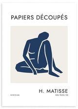 Lámina decorativa para Cuadro moderno inspirado en el pintor Matisse - figura femenina, mujer