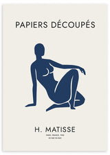 Lámina decorativa para Cuadro moderno inspirado en el pintor Matisse - figura femenina, mujer