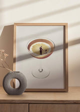 decoración con cuadros, ideas - lámina decorativa collage vintage de copa, limón y camarero - kudeko