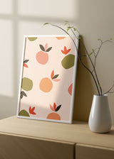 Decoración con cuadros, ideas -  Lámina decorativa de naranjas en varios colores. Ilustración y colorido.