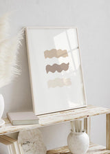 decoración con cuadros, ideas - lámina decorativa de ilustración abstracta en colores beige