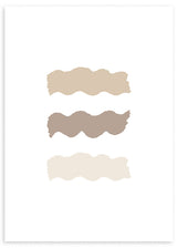 lámina decorativa de ilustración abstracta en colores beige