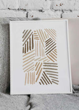 Decoración con cuadros, ideas - Cuadro moderno en tonos cálidos y pinceladas