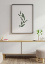 Decoración con cuadros, ideas - cuadro flor verde primavera. Lámina decorativa.