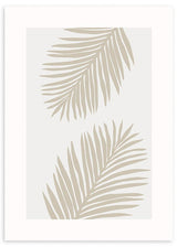 lámina decorativa de ilustración floral en tonos beige y marrones, estilo nórdico -kudeko