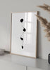 decoración con cuadros, ideas - lámina decorativa abstracta y minimalista para salón o dormitorio, blanco y negro