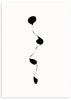 lámina decorativa abstracta y minimalista para salón o dormitorio, blanco y negro