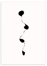 lámina decorativa abstracta y minimalista para salón o dormitorio, blanco y negro