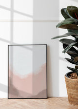 Decoración con cuadros, ideas - Cuadro abstracto y moderno en tonos rosas