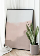 Decoración con cuadros, ideas - Cuadro abstracto y moderno en tonos rosas