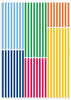 lámina decorativa colorida y geométrica con líneas verticales minimalistas en varios colores - kudeko