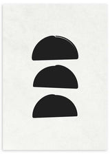 lámina decorativa minimalista en blanco y negro y geométrico