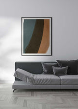 decoración con cuadros, ideas - lamina decorativa abstracta en tonos marrones y oscuros