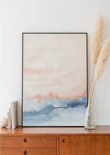 decoración con cuadros, ideas - lámina decorativa abstracta y colorida con efecto acuarela