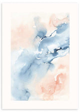 lámina decorativa abstracta y colorida efecto acuarela