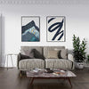 Decoración con cuadros, mural -  cuadro de montañas abstracto en azul y verdes
