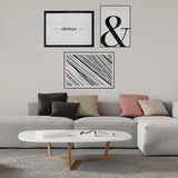 Decoración con cuadros, mural -  cuadro abstracto y en blanco y negro