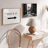 Decoración con cuadros, mural - lámina decorativa de foto del puente de Brooklyn en formato apaisado y en blanco y negro