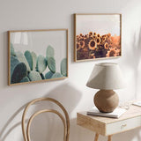 decoración con cuadros, mural - lámina decorativa horizontal de cactus verde - kudeko