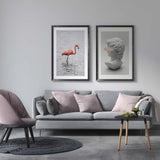 Decoración con cuadros, mural - cuadro fotografía de flamenco en blanco y negro. Lámina decorativa de foto de flamenco.