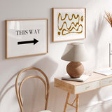 decoración con cuadros, mural - lámina decorativa abstracta en colores marrón y beige, con formas - kudeko