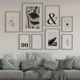 Decoración con cuadros, mural - cuadro minimalista y en blanco y negro